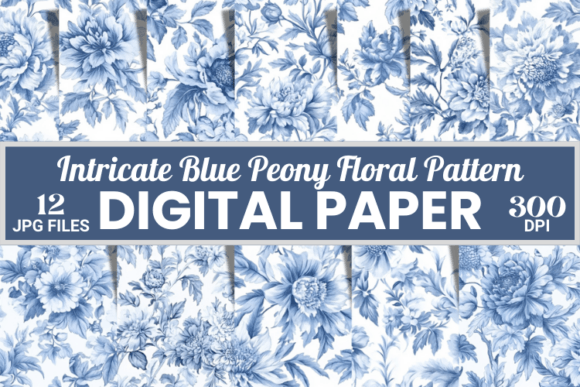 Download French Toile Blue Background Patterns - Background patterns Collection
