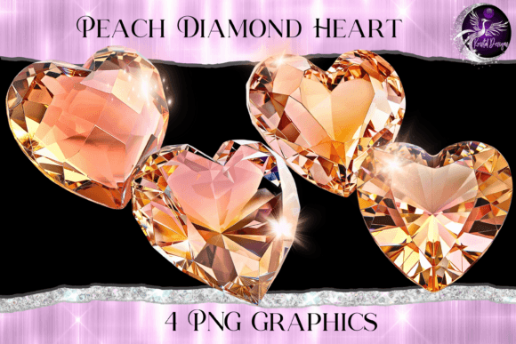Download Peach Diamond Heart - Premium Bundle