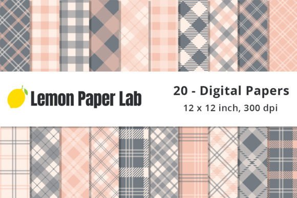 Download Coral and Grey Plaid Background Patterns - Background patterns Collection